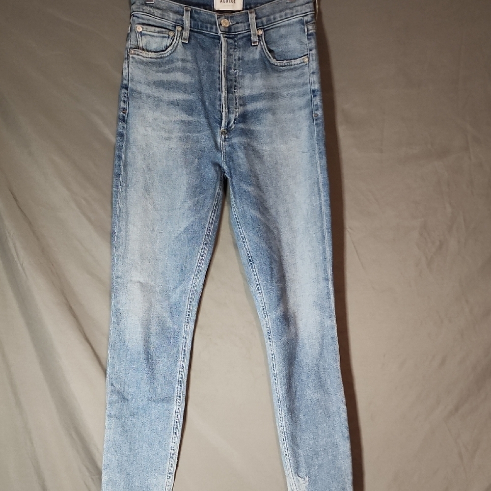 Agolde Classic Blue Denim Jeans - Picture 1 of 7
